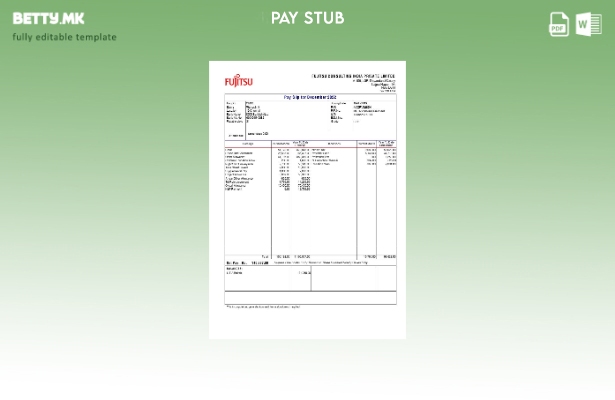 Модерен стил шаблон за уплатница Fujitsu Consulting India